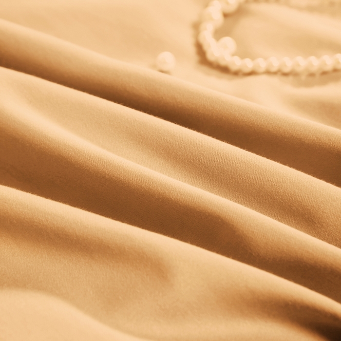 91家纺网 家纺一手货源 找家纺 秀色家纺 2024新品 A类100支双股长绒棉单品床笠 梦易-南瓜橘