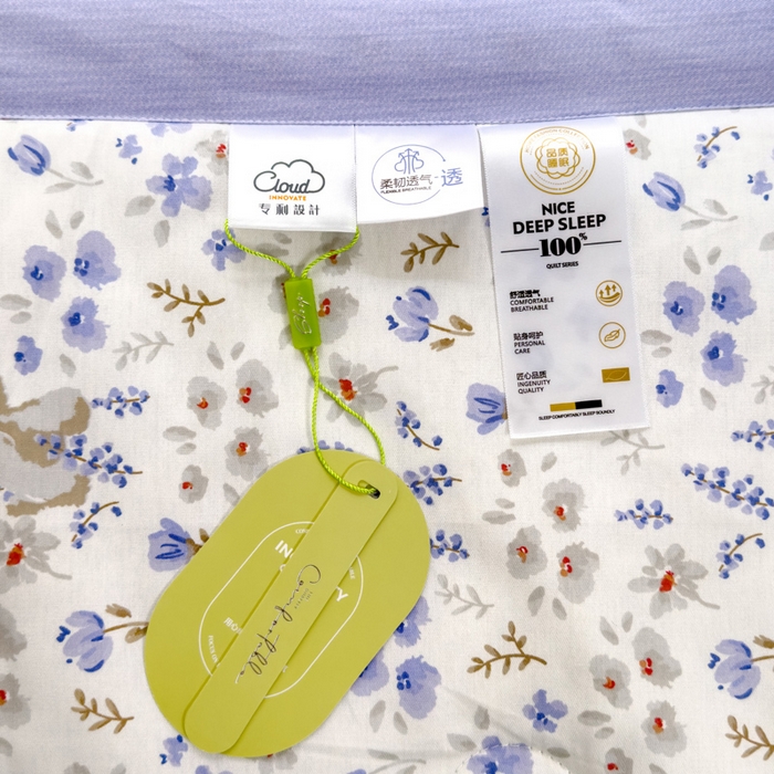 91家纺网 家纺一手货源 找家纺 曲之慕新款13372里外全棉夏被 紫罗