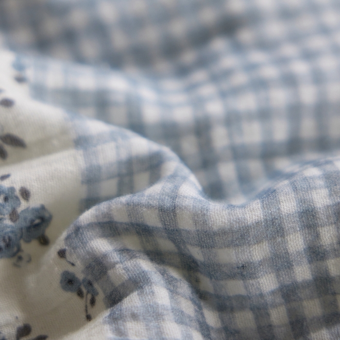 91家纺网 家纺一手货源 找家纺 （总）安莱生活 2025新款全棉精梳棉双层纱绉纱数码印花四件套