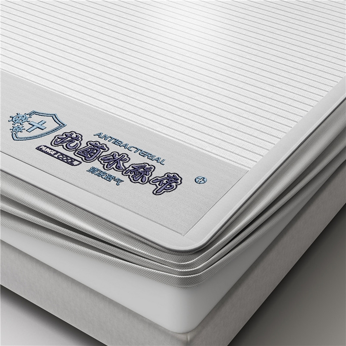 91家纺网 家纺一手货源 找家纺 2025新款清凉舒适负离子抗菌冰丝席凉席席子 抗菌灰色