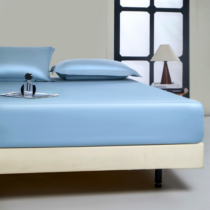 91家纺网 家纺一手货源 找家纺 秀色家纺 2024新品 A类100支双股长绒棉单品床笠 梦易-郁兰