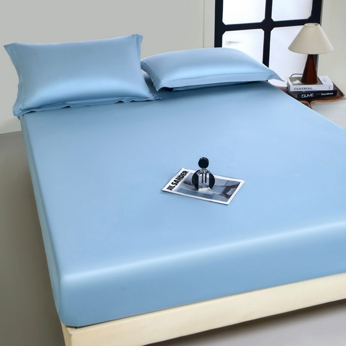 91家纺网 家纺一手货源 找家纺 秀色家纺 2024新品 A类100支双股长绒棉单品床笠 梦易-郁兰