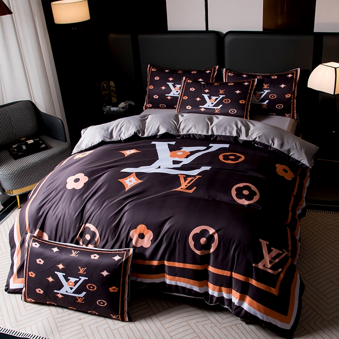 91家纺网 家纺一手货源 找家纺 爵仕家纺 2025新款轻奢潮牌水洗真丝四件套 挪威咖