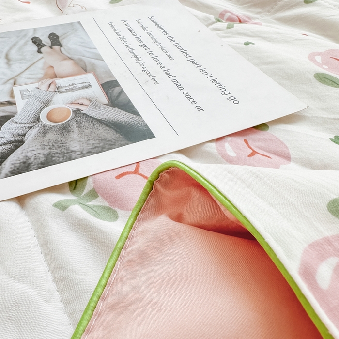 91家纺网 家纺一手货源 找家纺 富艺隆 2025新款A类水洗棉双层纱夏被水洗棉麻空调被直播爆款大豆夏被 曼塔玫瑰