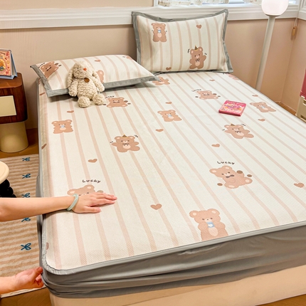 91家纺网 家纺一手货源 找家纺 （总）慕尚家纺 2025新款数码印花床席床笠款冰藤席