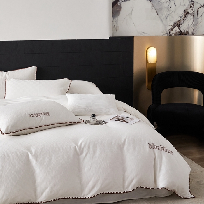 91家纺网 家纺一手货源 找家纺 苹果星家纺 2025新款全棉华夫格四件套 白