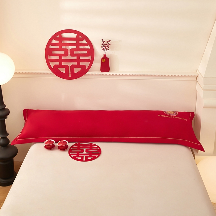 91家纺网 家纺一手货源 找家纺 三盛源 2025新款不起球高支高密不掉色长枕套 长枕套-云彩美满