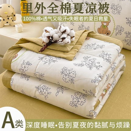 91家纺网 家纺一手货源 找家纺 （总）思雅庭 2025新款里外全棉夏被新疆棉花夏凉被空调被