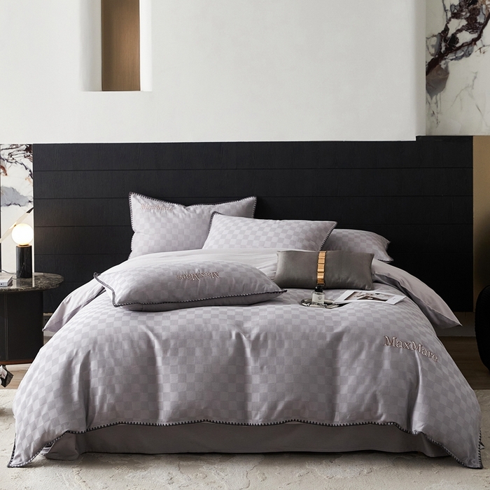 91家纺网 家纺一手货源 找家纺 苹果星家纺 2025新款全棉华夫格四件套 深灰