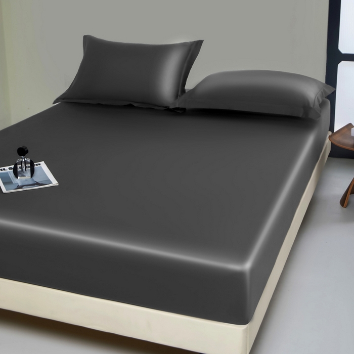 91家纺网 家纺一手货源 找家纺 秀色家纺 2024新品 A类100支双股长绒棉单品床笠 梦易-帝王灰