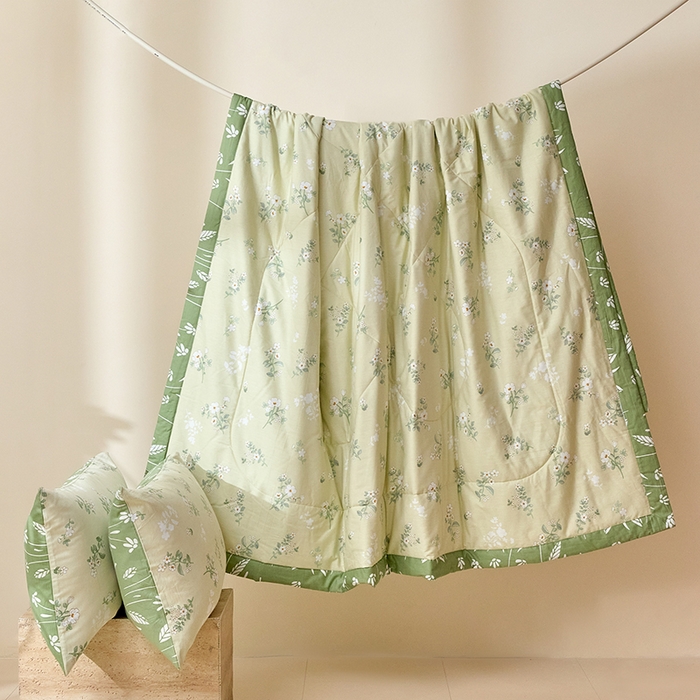 91家纺网 家纺一手货源 找家纺 宝士康家纺 2025新款10A抗菌全棉夏被四件套（床单款） 茶艺