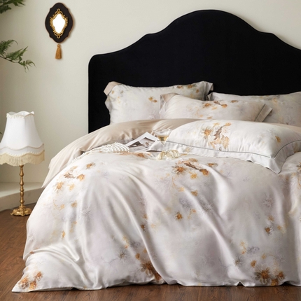 91家纺网 家纺一手货源 找家纺 （总）金奇达家纺 2025新款竹玉清丝四件套-雅韵【标准号全网控价（折后券后）不低于元228元】