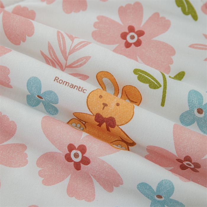 91家纺网 家纺一手货源 找家纺 海洋家纺 2025款水洗棉纯棉花夏凉被全棉花印花夏被空调被薄被子 悠然粉