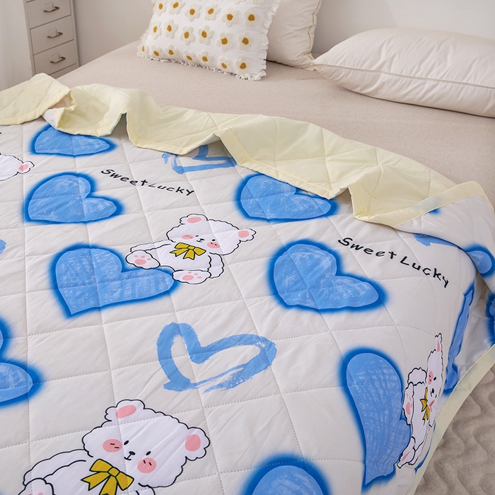 91家纺网 家纺一手货源 找家纺 （总）富艺隆 2025新款超声波亲肤绒夏被夏凉被直播爆款超声波夏被空调被