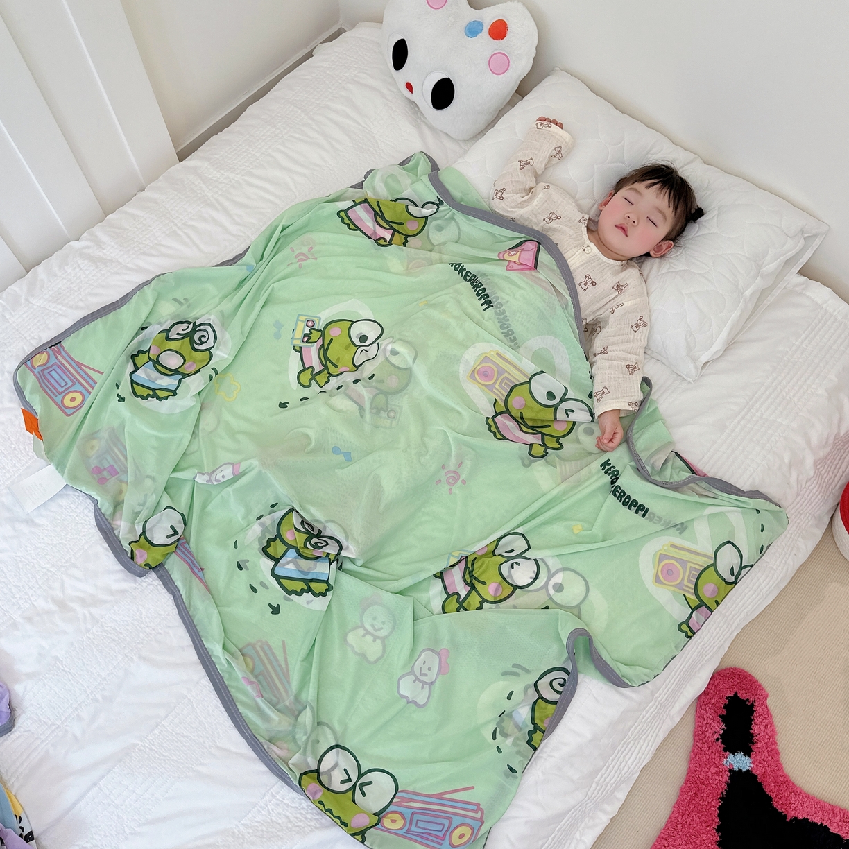 91家纺网 家纺一手货源 找家纺 兜米家居 2025新款三丽鸥夏季新品凉感毯盖毯 小青蛙