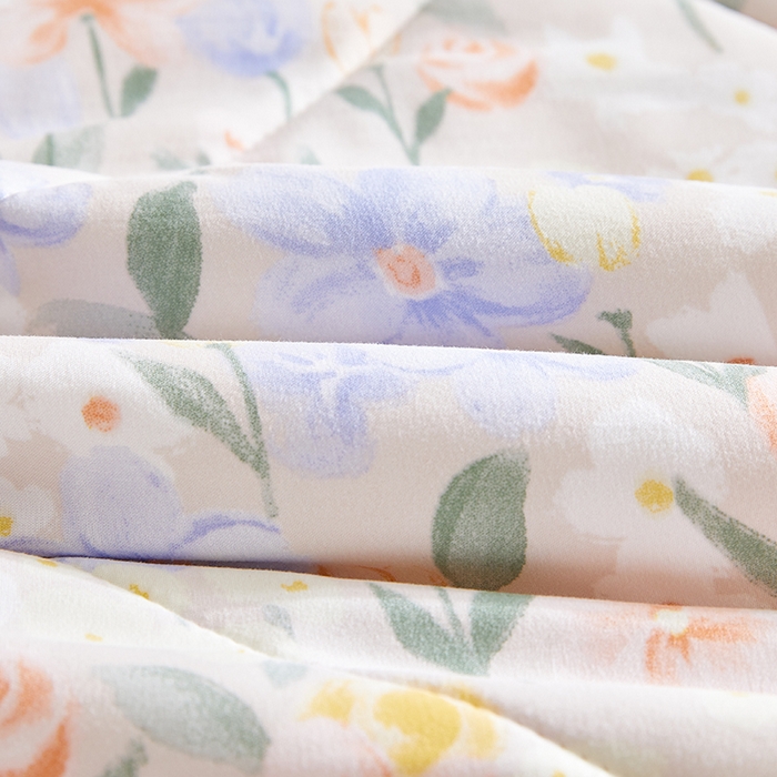 91家纺网 家纺一手货源 找家纺 海洋家纺 2025款水洗棉纯棉花夏凉被全棉花印花夏被空调被薄被子 沁香园桔