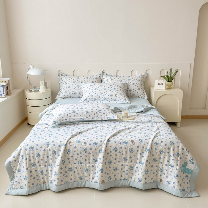 91家纺网 家纺一手货源 找家纺 宝士康家纺 2025新款10A抗菌针织夏被 兰朵朵