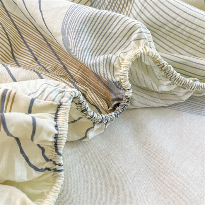 91家纺网 家纺一手货源 找家纺 宝士康家纺 2025新款10A抗菌全棉印花床笠 名爵黄