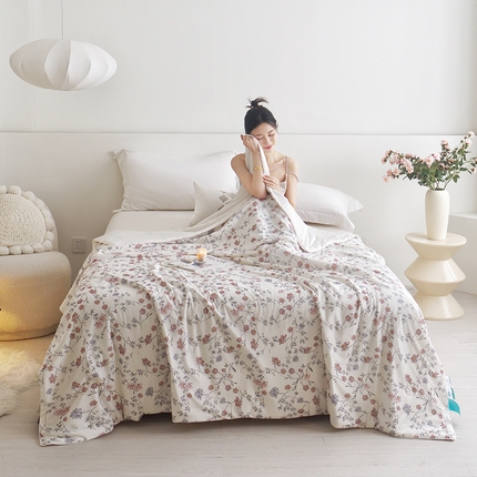 梦恬佳 2025新款印花凉感丝夏凉被 春上