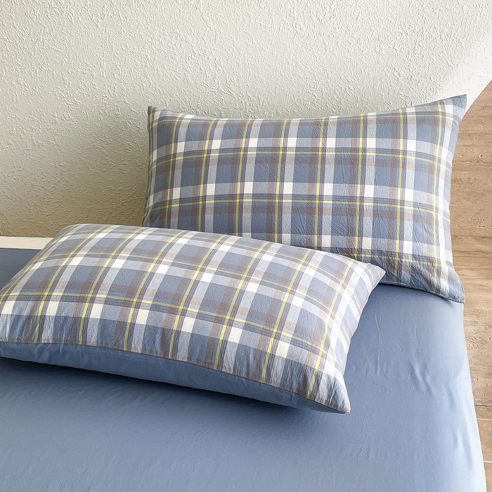 91家纺网 家纺一手货源 找家纺 宝士康家纺 2025新款10A抗菌无印风夏被 被子被芯 天蓝中格