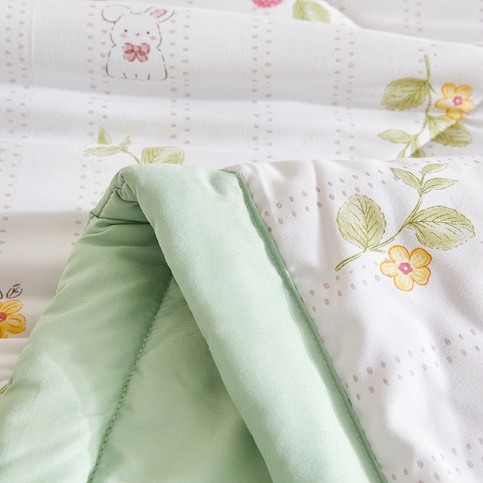 91家纺网 家纺一手货源 找家纺 海洋家纺 2025款水洗棉纯棉花夏凉被全棉花印花夏被空调被薄被子 盛夏果实