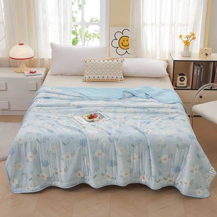 91家纺网 家纺一手货源 找家纺 （总）柏薇 2025新款冰激凌凉感丝印花夏凉被