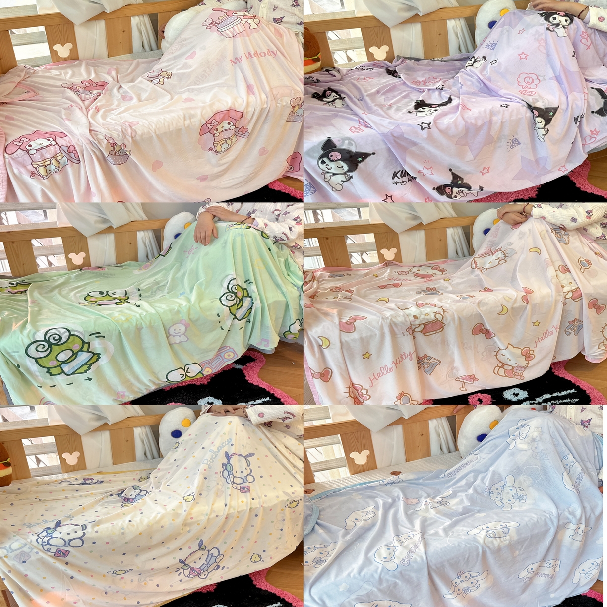 91家纺网 家纺一手货源 找家纺 （总）兜米家居 2025新款三丽鸥夏季新品凉感毯盖毯