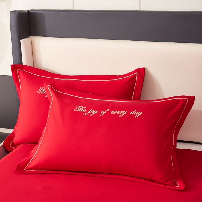 91家纺网 家纺一手货源 找家纺 三盛源 2025新款亲肤舒适不掉色枕套 四方来喜