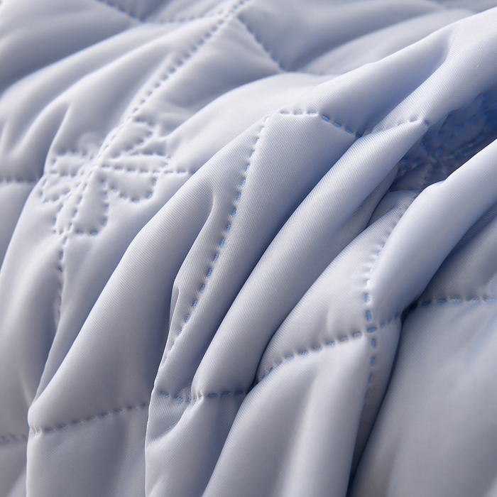 91家纺网 家纺一手货源 找家纺 眠多宝 2025新款冰激凌凉感丝纯色夏被被子被芯（跨境电商） 冰河蓝