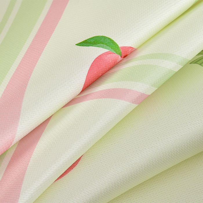 91家纺网 家纺一手货源 找家纺 简一 2025新款A类碳光印花数码冰丝凉席系列-床笠款 水蜜桃-绿