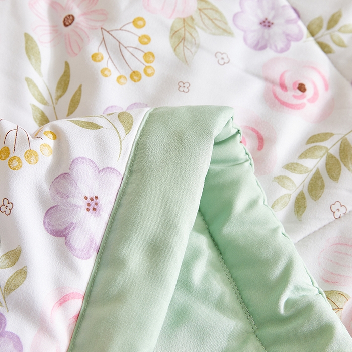 91家纺网 家纺一手货源 找家纺 海洋家纺 2025款水洗棉纯棉花夏凉被全棉花印花夏被空调被薄被子 浪漫约定