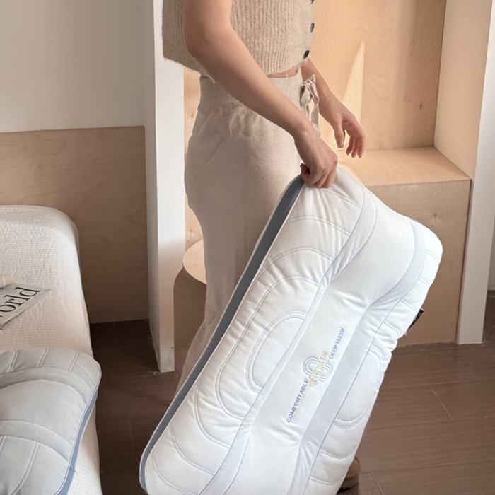 91家纺网 家纺一手货源 找家纺 伟邦枕芯 2025新款0压深睡决明子枕头枕芯 白色48*74cm/只