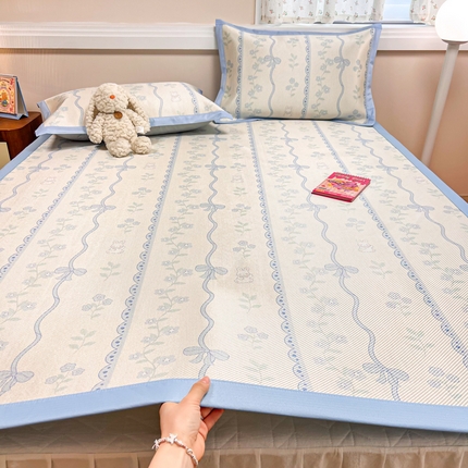 慕尚家纺 2025新款数码印花床席床笠款冰藤席 床席款-高冷兔