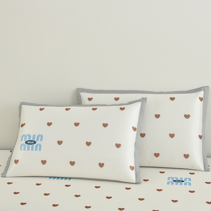 91家纺网 家纺一手货源 找家纺 简一 2025新款A类碳光印花数码冰丝凉席系列-床笠款 满心欢喜