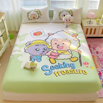 91家纺网 家纺一手货源 找家纺 （总）名兮2025新款全棉纯棉大版经典奥特曼床笠【含防伪标】