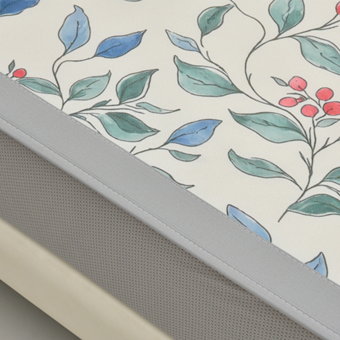 91家纺网 家纺一手货源 找家纺 简一 2025新款A类碳光印花数码冰丝凉席系列-床笠款 花枝招展