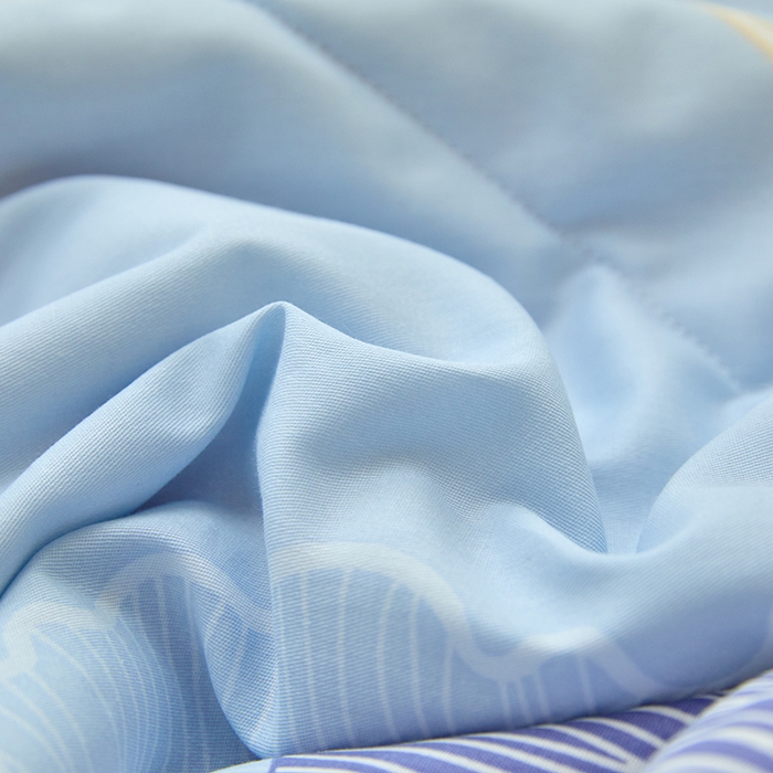 91家纺网 家纺一手货源 找家纺 宝士康家纺 2025新款10A抗菌全棉夏被四件套（床单款） 蝶舞杏运