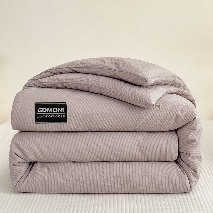 91家纺网 家纺一手货源 找家纺 宝士康家纺 2025新款加厚泡泡棉大豆冬被子被芯 幻梦银灰