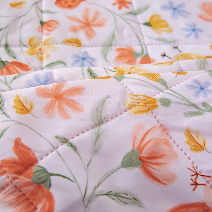 91家纺网 家纺一手货源 找家纺 富艺隆 2025新款超声波亲肤绒夏被夏凉被直播爆款超声波夏被空调被 鸟语花香