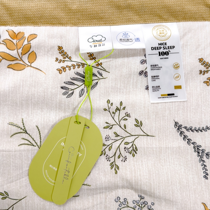 91家纺网 家纺一手货源 找家纺 曲之慕新款13372里外全棉夏被 与镜