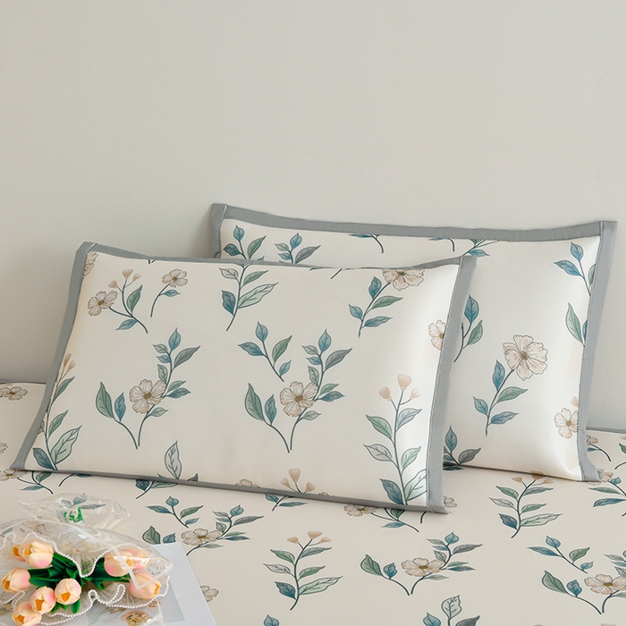 91家纺网 家纺一手货源 找家纺 （总）简一 2025新款A类碳光印花数码冰丝凉席系列-床笠款