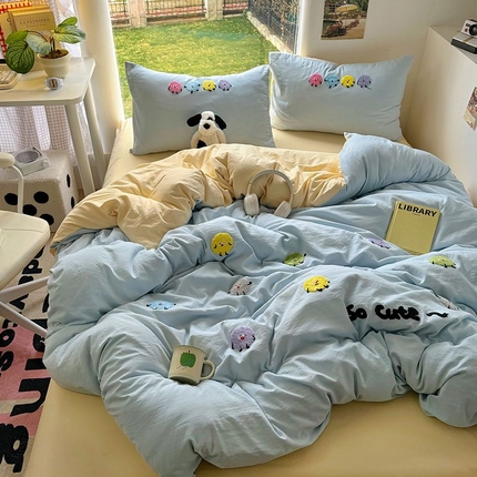 91家纺网 家纺一手货源 找家纺 （总）耀达家居 2025新款A类水洗棉毛巾绣四件套