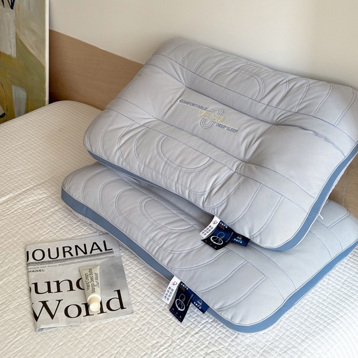 91家纺网 家纺一手货源 找家纺 伟邦枕芯 2025新款0压深睡决明子枕头枕芯 灰色48*74cm/只