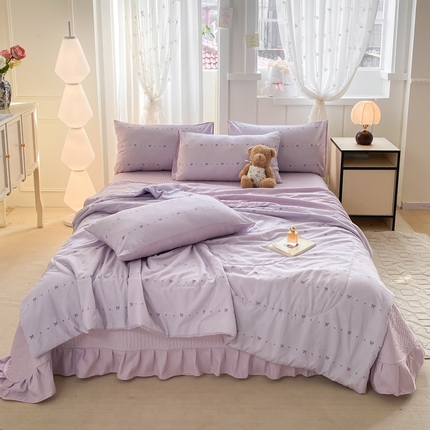 2025新款针织双层纱夏被床盖四件套单夏被单床盖单品 月光女神