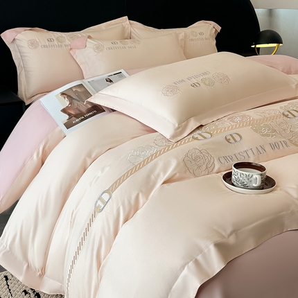 91家纺网 家纺一手货源 找家纺 （总）懒猫家纺 高精密40支13374全棉喷气绣花四件套  【带礼盒】-奥尼尔系列