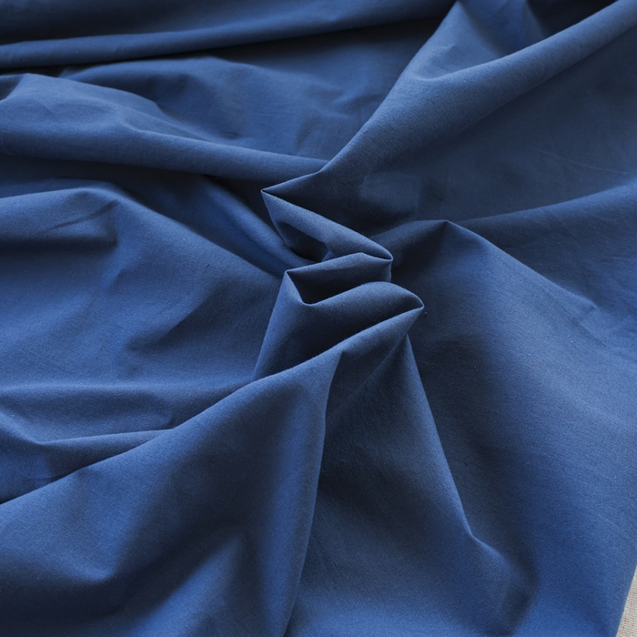 91家纺网 家纺一手货源 找家纺 2025新款全棉A类简约素色水洗棉纯棉单床笠 宝石蓝