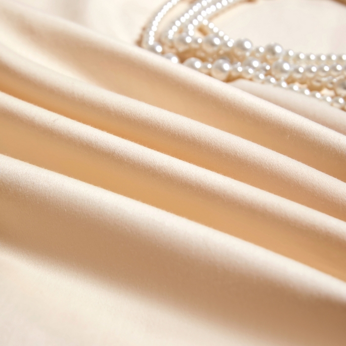 91家纺网 家纺一手货源 找家纺 秀色家纺 2024新品 A类100支双股长绒棉单品床笠 梦易-奶昔白