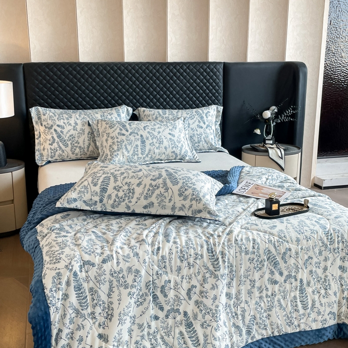 91家纺网 家纺一手货源 找家纺 （总）宝士康家纺 2025新款10A抗菌双层纱豆豆绒夏被