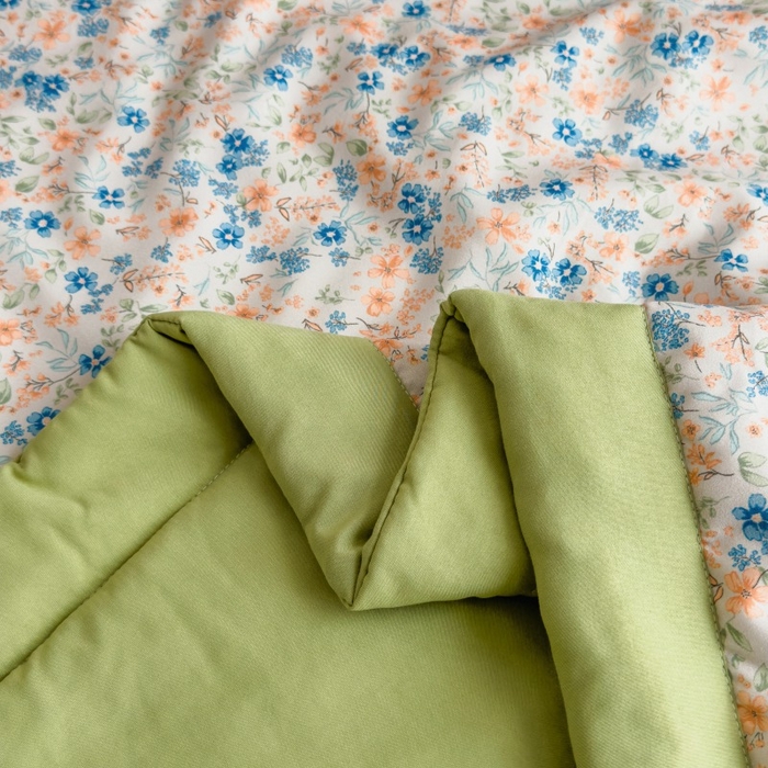 91家纺网 家纺一手货源 找家纺 宝士康家纺 2025新款10A抗菌双层纱印花夏被 朝花夕拾