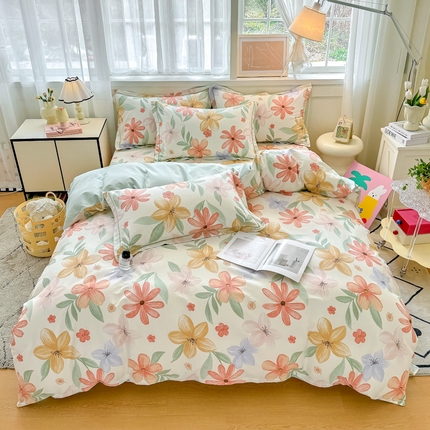 91家纺网 家纺一手货源 找家纺 （总）红粉佳人家纺 2025新款12868纯棉系列全棉四件套